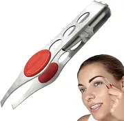 Tweezers For Women Facial Hair - Compact LED Light Eyebrow Plucker Non-Slip Precision Tweezers,Women's Shaving & Hair Removal Products, Beauty Tools For Home, Travel, Outdoor