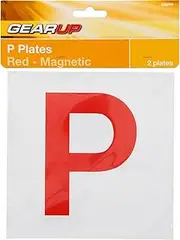 Gearup Magnetic Probationary Plate Set Red/White