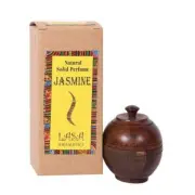 Natural Lasa Aromatics Jasmine Wooden Jar Solid Perfume 6gm