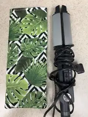 Flat Iron / Curling Iron Cover / Sleeve - Tropical Foliage on Black & White