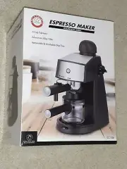 NEW Chef's Counter Espresso & Cappuccino Maker Coffee Machine 4 Cup Milk Frother