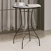 Mosaic Bistro Table Blue White Ceramic - Ø50x70cm Outdoor, Patio, Folding, Small, Tables, Top