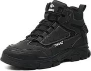 [DINGGU] Work Boots for Men Safety Steel Toe Boots，Comfortable Industrial & Construction Shoes Puncture Proof Non Slip Mens Work Boots
