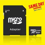 Portable Micro 64GB Class 10 TF Memory Card + Micro TF to SD Memory Card Adapter