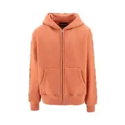 [PLEASURES] PLEASURES Logo embroidery full-zip hoodie Man XL XL Orange