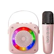 Karaoke System - Wireless Karaoke System, Portable Karaoke Speaker | Led Light Speaker with Cordless Microphones, Led Light Wireless Speaker Mic Set for Outdoor Events Family Gatherings Birthdays