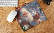 Christmas Santa Art Computer Mouse Pad Gift Cute Grinchmas Coffee