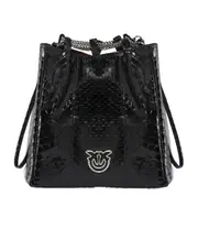 drawstring shoulder bag One size Black