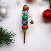 Handmade Polymer Clay Christmas Holiday Ornament Crochet Hook Ergonomic
