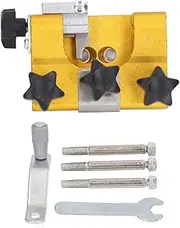 Portable Manual Chainsaw Sharpener, Wide Range Chain Grinding Jig, Aluminum Alloy Material, with 3 Alloy Steel Grinding Heads, Easy Carrying for All Chain Sizes
