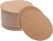 HAPINARY 50PCS Self Adhesive Round Cork Coasters Mini Wall Tiles for DIY Crafts Strong Adhesive Backing Durable High Density Cork for Coasters and Creative Projects