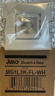 Juno Down-Lites Square Mini LED Downlight - MD1L-3K-FL-WH - White - NEW
