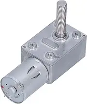 DC WormGear Motor, 12V High Reduction Motor, with Encoder Srong Self Locking 6mm Output Shaft, Shaft Gear Reduction Box WormGear Motor high Stepper Motor WaterproofDC (DC12V 6RPM)