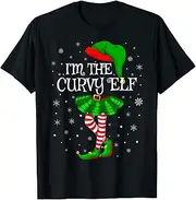 [keoStore] Family Matching Women Girls I'm The Curvy Elf Christmas ds209 T-Shirt