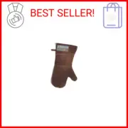 Outset Grill Mitt, Brown Leather BBQ and Oven Glove