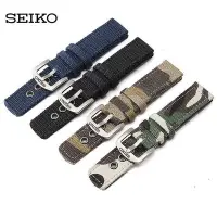 在飛比找Yahoo!奇摩拍賣優惠-SEIKO 精工手錶帶5百年老店號機械錶帆布手錶配件男錶SN