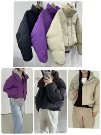 在飛比找Yahoo!奇摩拍賣優惠-正韓korea韓國進口AFRICA紫色立領羽絨外套  預購 
