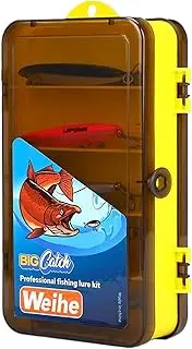 Fishing Lures Kit, Realistic Fish Bait Spinnerbaits, 24X Swimbait Tackle Kit with Double-Sided Storage, Fishing Accessories for Bass, Trout, Salmon, Pike, and Walleye