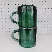 Target Bullseye's Playground Green Stackable Mugs w/ Ball Handle 2pk (NEW)
