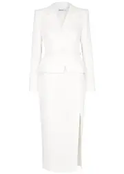 Self-portrait Belted Blazer Midi Dress - White - 10 (UK10 / S) 10 (UK10 / S)