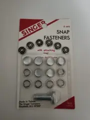 New Vintage Singer Sewing Snap Fasteners with Attaching Tool