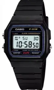 Casio Standard (STANDARD) Watch Black Men's F-91W-1JF
