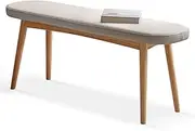 LYXWGRZD Dining Bench, Upholstered Wood Bench, Dining Room Bench, Table Benches with Rounded Corner, Entryway Bench, Easy to Assemble, Kitchen Bench