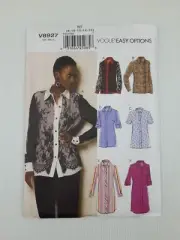 Vogue Sewing Pattern 8927 V8927 Misses Loose-fitting Shirt Size 8-16 NEW