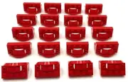 Lego 20 New Red Vehicle Mudguards 4 x 2 1/2 x 2 with Arch Round Parts