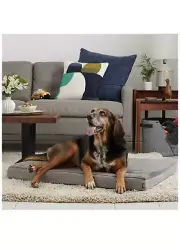 Dog Bed Plush Memory Foam Orthopedic Durable Removable Cover K9 Large 26”-36”-3”