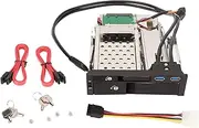 3.5in SATA Internal Hard Drive Tray Dual USB3.0 6Gbps Hot Swap Trayless Design SATA HDD Mounting Bracket (Not Include Hard Disk) for Server Clouds Computing Storage