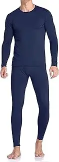 [Therma Pro] Mens Fleece Lined Thermal Top & Bottom Underwear Set, Long Johns Base Layer Ultra-Soft