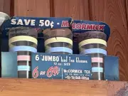 MCM Set Of McCormick Striped Iced Tea Glasses Still In Their Original Box