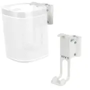 VIVO White Dual Wall Speaker Mount Designed for SONOS PLAY 1 Brackets (2 Pack)