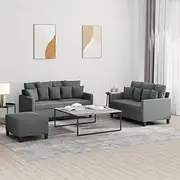 Sofa Set with Cushions, Dark Grey Fabric Living Room Furniture | Couch, Couches, Modular, Lounge, Concept & Shaped