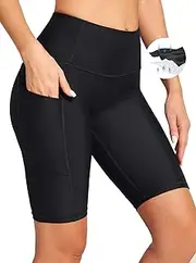 [Ewedoos] Women's Swim Shorts 11" High Waisted Swimsuit Bottoms Tummy Control UPF50+ Quick Dry Board Swim Shorts with Pockets