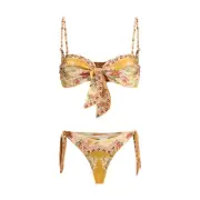 ZIMMERMANN Wylie Women Multicolor Swimsuit Fabric Floral Print Two-Piece Bikini