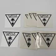 10x Turtle Beach with Palm Tree Icon Triangle Stickers