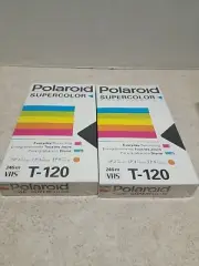 Polaroid Supercolor 2 VHS Blank Tapes T-120 Videocassette VCR NEW Sealed