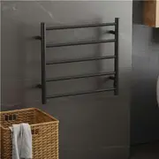 Advwin Electric Heated Towel Rail Wall Mounted Bathroom Towel Warmer Ladder Dryer Rack Black