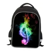 Kids Backpack, 3D Reflective Cartoon, 600D Polyester & Dual 03#musicnote