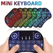 2.4GHz Wireless Mini Keyboard Remote Control Touchpad RGB Backlit Smart Gaming