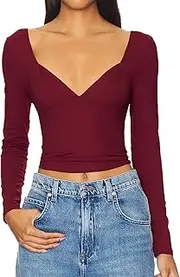 [TiulZial] Women's Sexy Backless Crop Tank Tops Deep V Neck Short Sleeve T-Shirts Slim Fit Y2K Tops Open Back Cami Tops