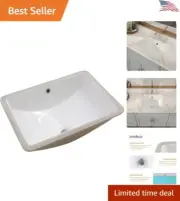 Top Grade Modern Undermount Bathroom Vessel Sink - Sleek European Design - 18x14