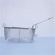 qwmvhfg， Stainless Steel Fry Basket with Foldable Handle Square French Fries Basket Fried Food Filter for French Fries, Chicken Nugge