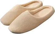 Vaguelly 1 Pair Non Slip Home Slippers for Couples Guests Fleece Indoor Slippers Comfortable Breathable for Beauty Salons Spa and Home Use Random Style