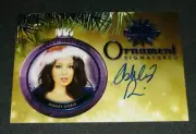 2015 Benchwarmer ASHLEY DORIS Holiday #8 ORNAMENT Blue Auto/5 PLAYBOY Playmate