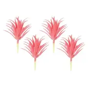 4Pcs Artificial Succulent Plants Unpotted Small Fake Plants Red