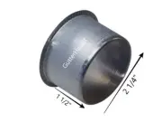 Package of 1 - 2 3/8 inch Aluminum Gutter Round Drain Outlet