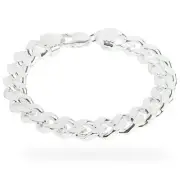 Men's 2oz Miami Cuban Bracelet Heavy Sterling Silver Curb Chain Link, Father